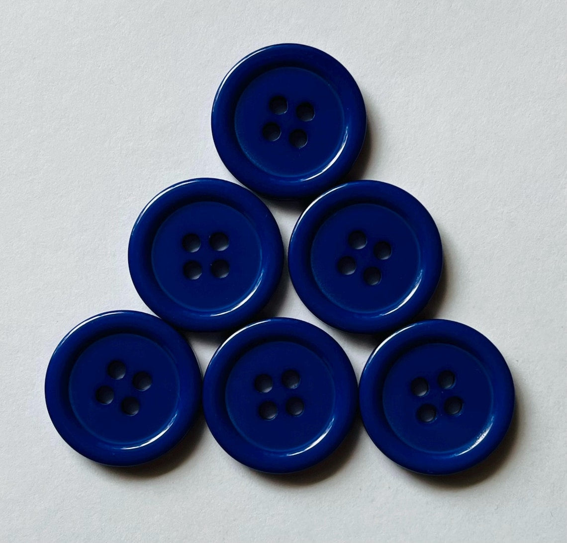 Dark Blue Resin Buttons, 20mm Four Hole Buttons